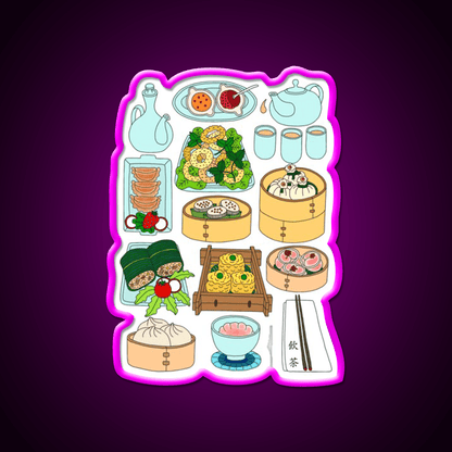 Sunday Dim Sum Lunch Led Neon Sign Chinese Food Rgb Color - Shineneon