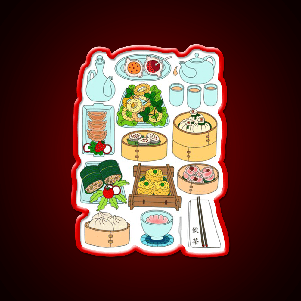 Sunday Dim Sum Lunch Led Neon Sign Chinese Food Rgb Color - Shineneon