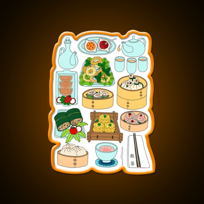 Sunday Dim Sum Lunch Led Neon Sign Chinese Food Rgb Color - Shineneon