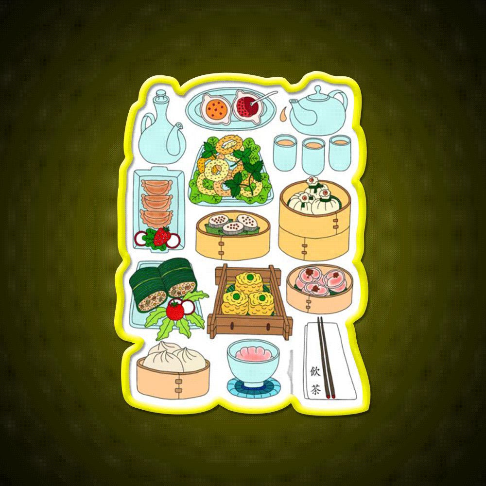 Sunday Dim Sum Lunch Led Neon Sign Chinese Food Rgb Color