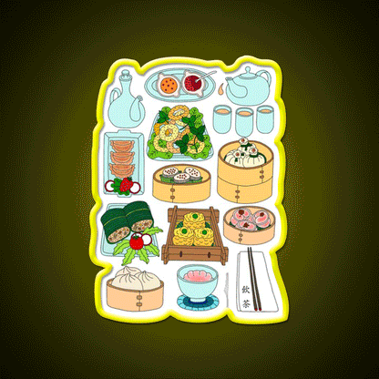 Sunday Dim Sum Lunch Led Neon Sign Chinese Food Rgb Color