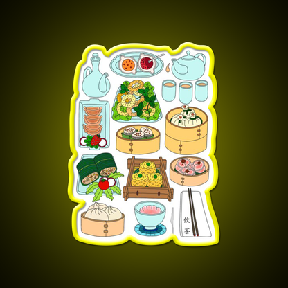 Sunday Dim Sum Lunch Led Neon Sign Chinese Food Rgb Color