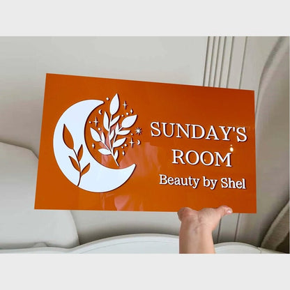 Sundays Room Beauty Salon Acrylic Business Logo Sign - Shineneon