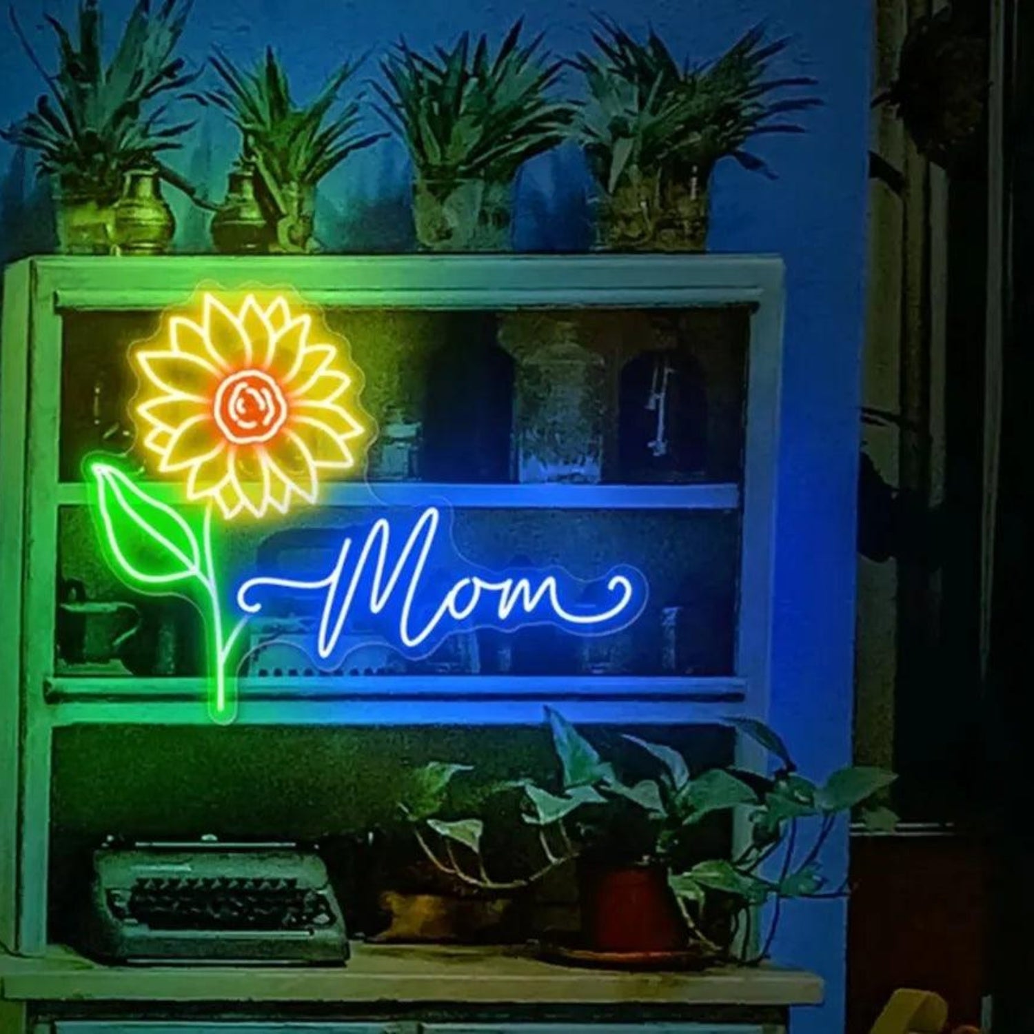 Sunflower Mom Led Neon Sign Vibrant Floral Indoor Decor For Mothers Day | Shineneon