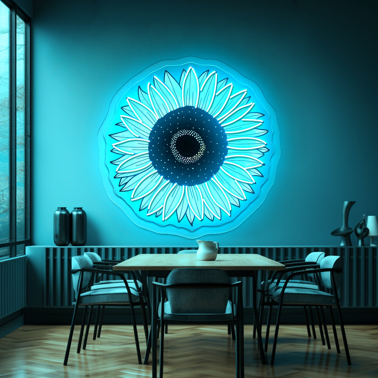 Sunflower Tie Dye Aesthetic Neon Sign Artwork For Funny Neon Signs | Shineneon