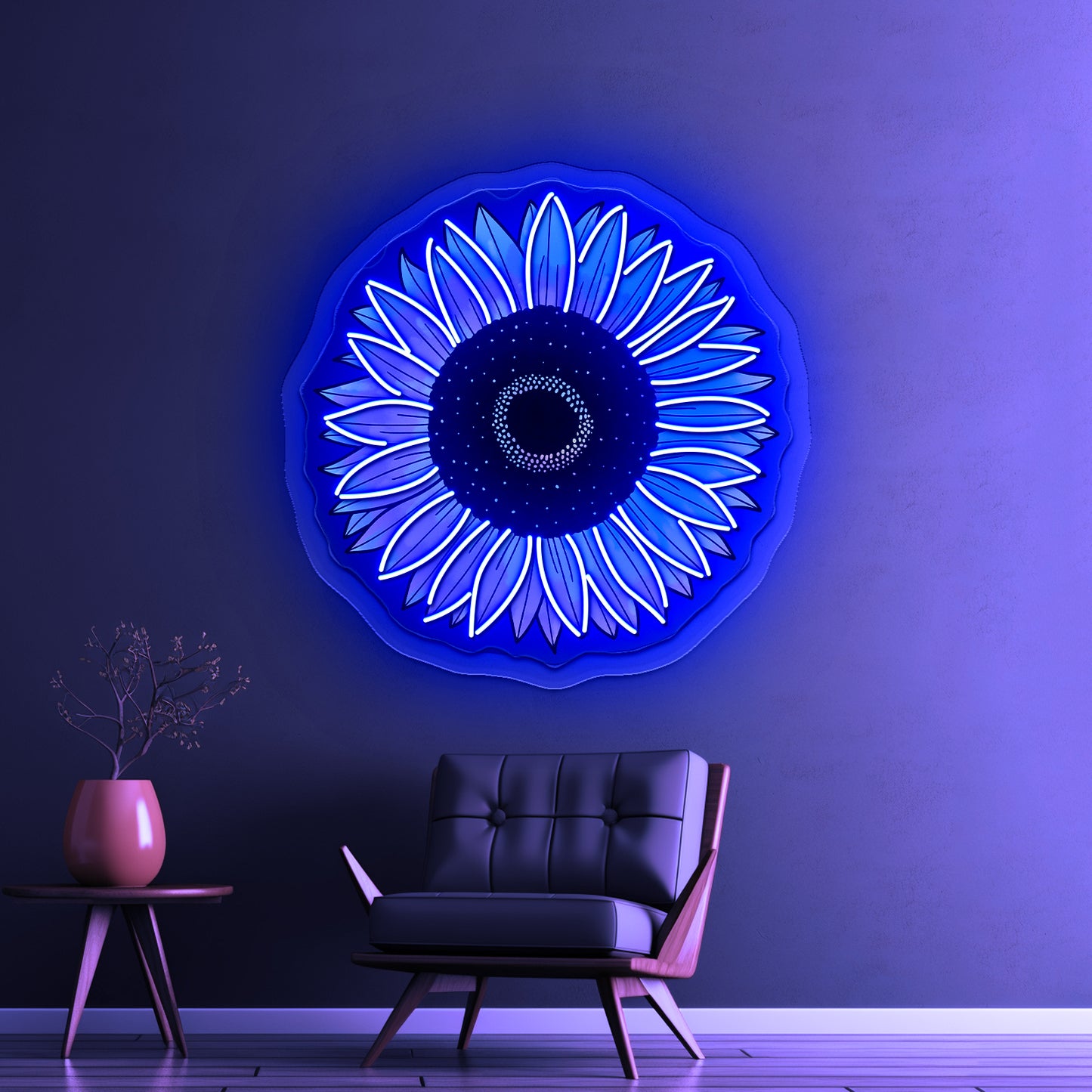 Sunflower Tie Dye Aesthetic Neon Sign Artwork For Funny Neon Signs