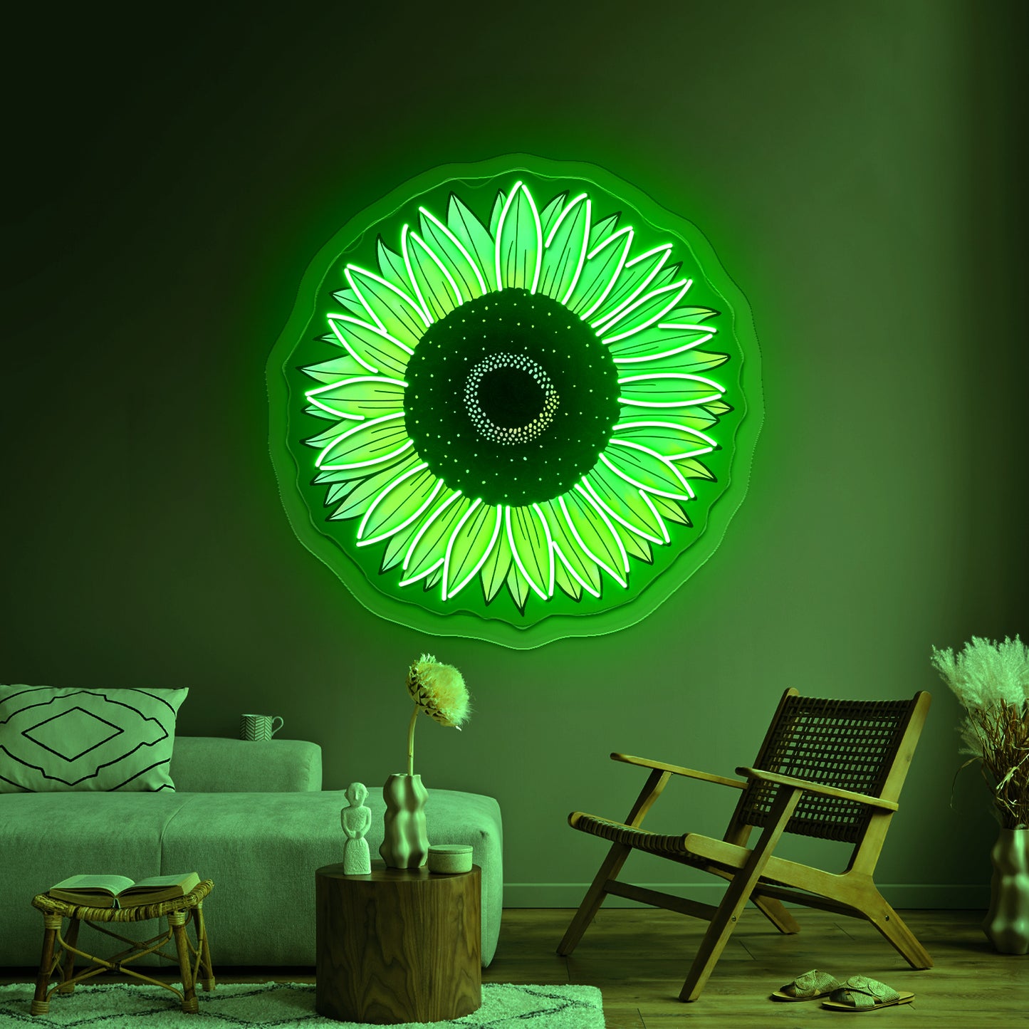 Sunflower Tie Dye Aesthetic Neon Sign Artwork For Funny Neon Signs