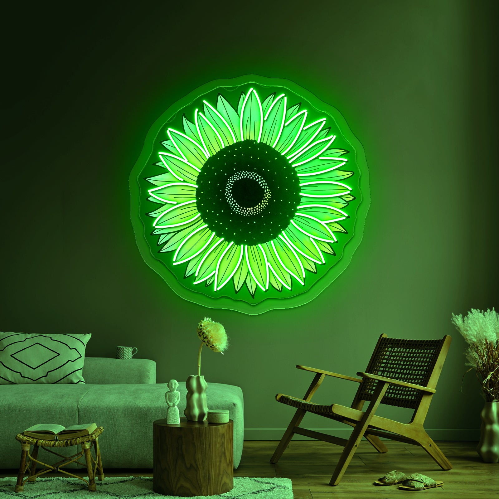 Sunflower Tie Dye Aesthetic Neon Sign Artwork For Funny Neon Signs | Shineneon