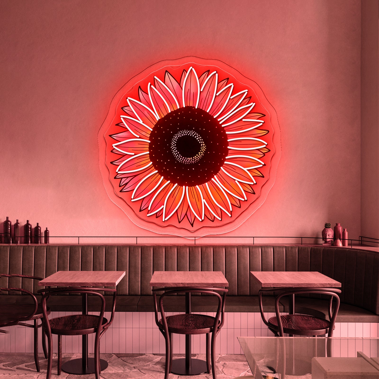 Sunflower Tie Dye Aesthetic Neon Sign Artwork For Funny Neon Signs | Shineneon