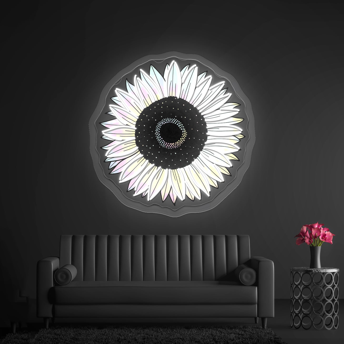 Sunflower Tie Dye Aesthetic Neon Sign Artwork For Funny Neon Signs