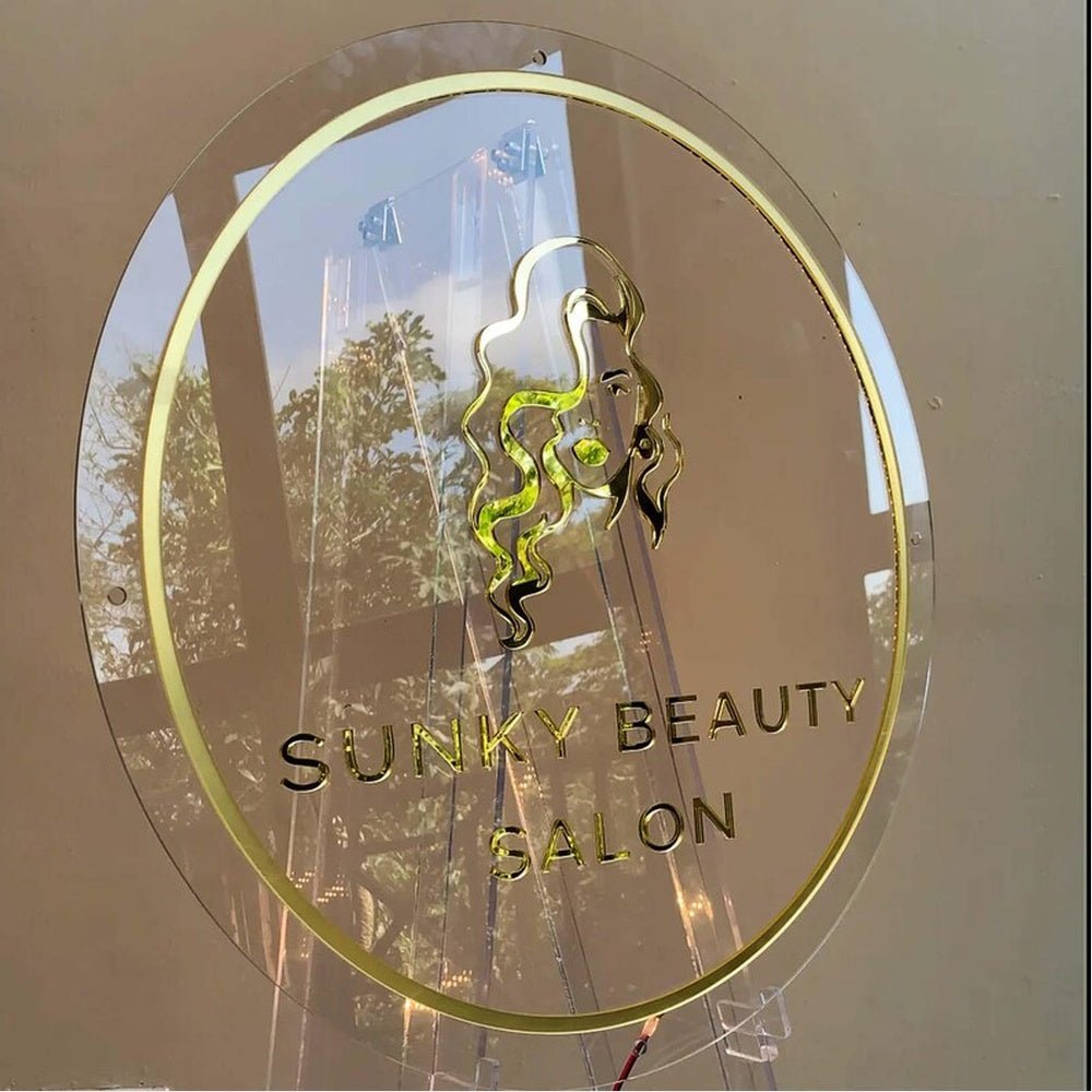 Sunky Beauty Salon Acrylic Business Logo Sign - Shineneon