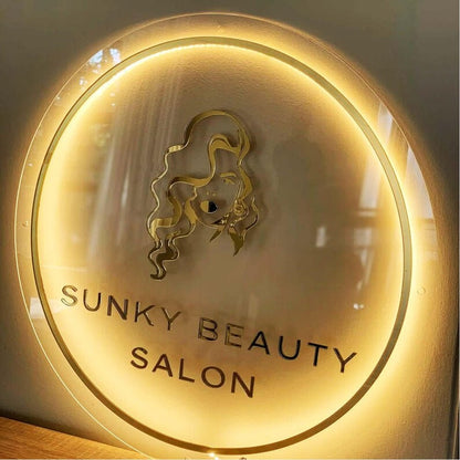 Sunky Beauty Salon Acrylic Business Logo Sign - Shineneon