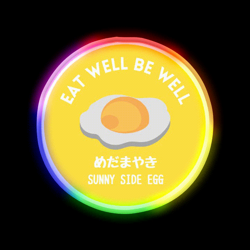 Sunny Yellow Fried Egg Tamago Healthy Food Snack Food Led Neon Sign Rgb Color