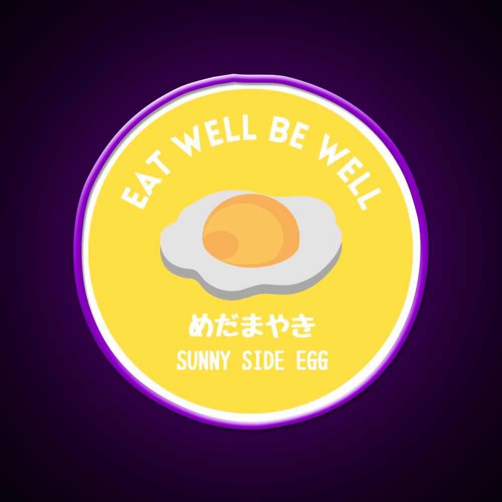Sunny Yellow Fried Egg Tamago Healthy Food Snack Food Led Neon Sign Rgb Color - Shineneon
