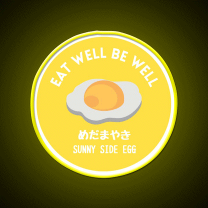 Sunny Yellow Fried Egg Tamago Healthy Food Snack Food Led Neon Sign Rgb Color
