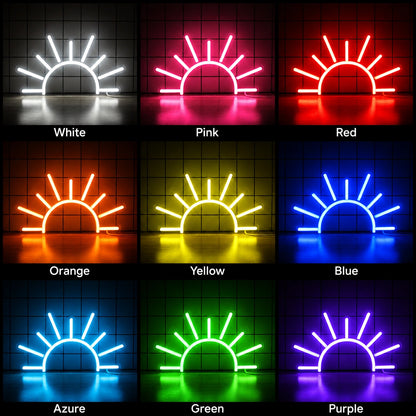 Sunrise Line Neon Sign LED Neon Sign color grid
