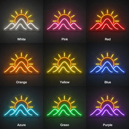 Sunrise Mountain Neon Sign LED Neon Sign color grid