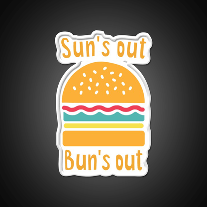 Suns Out Buns Out Fast Food Led Neon Sign For Burger Place Rgb Color - Shineneon