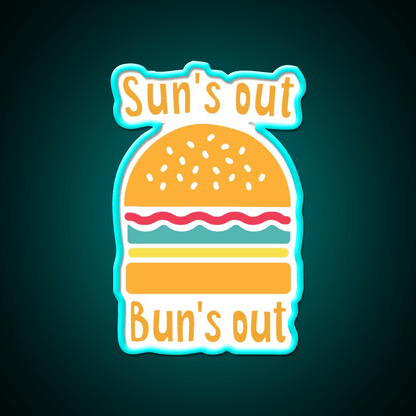 Suns Out Buns Out Fast Food Led Neon Sign For Burger Place Rgb Color - Shineneon