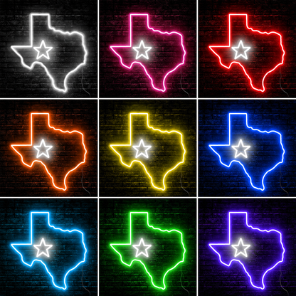Sunset Basement LED Neon Sign color grid