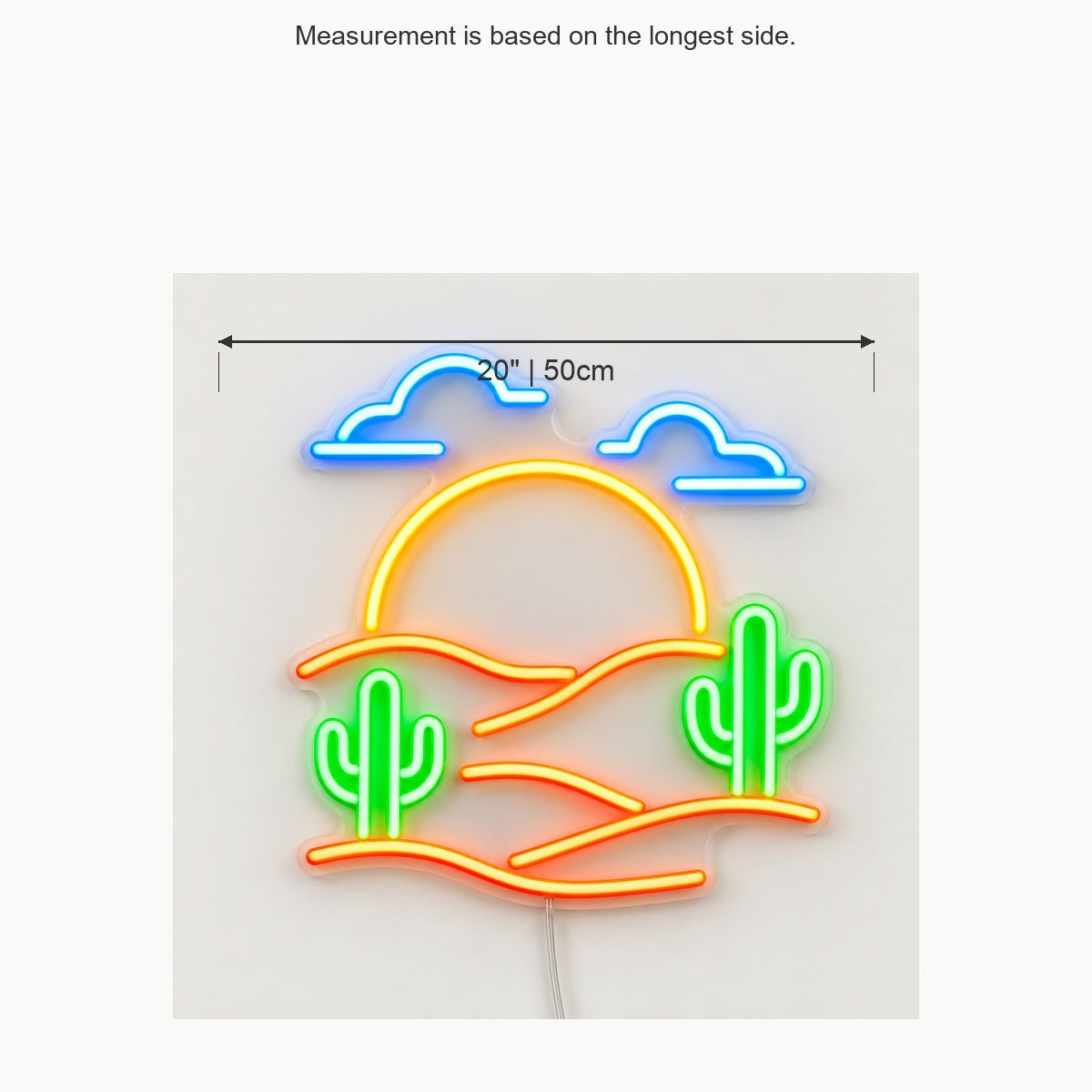 Sunset Desert Cactus Vintage LED Neon Sign Garage Neon Sign - Shineneon