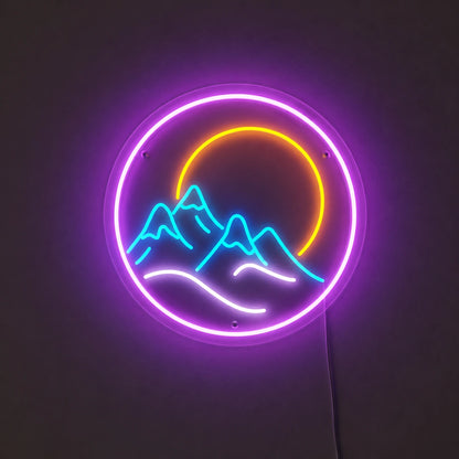 Sunset Lake Mountain Neon Sign LED Neon Sign main product image