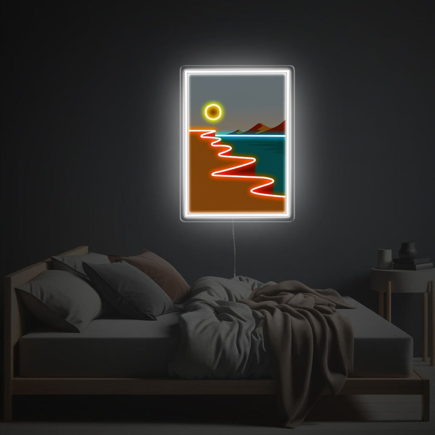 Sunset On The Beach Sence Led Neon Acrylic Artwork | Shineneon
