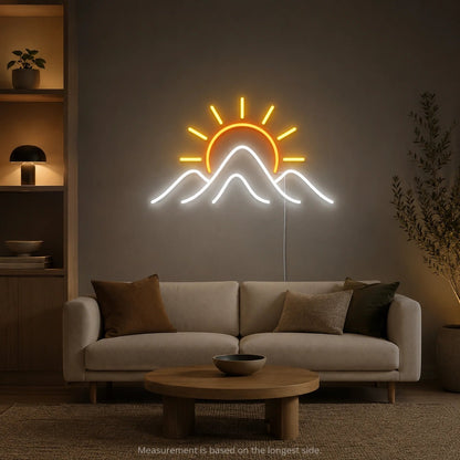 Sunset Over Mountains LED Neon Sign - Shineneon