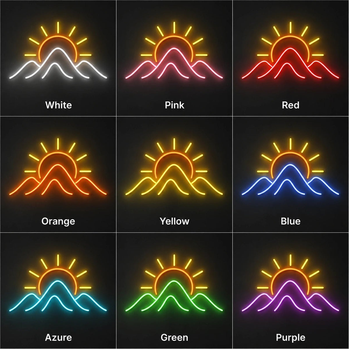 Sunset Over Mountains LED Neon Sign - Shineneon