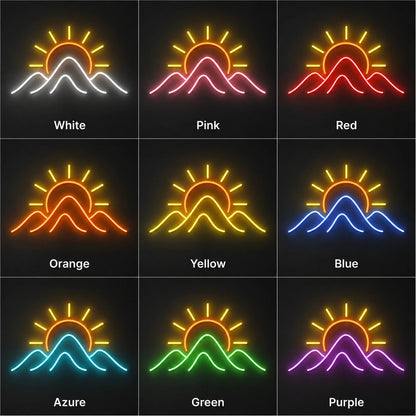 Sunset Over Mountains LED Neon Sign - Shineneon