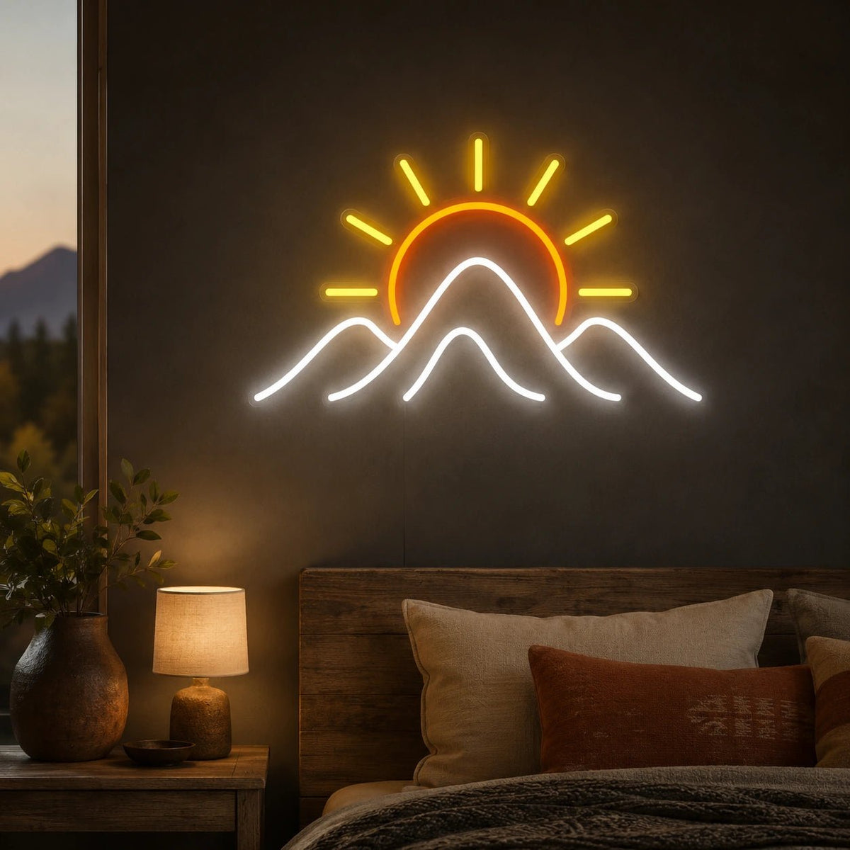 Sunset Over Mountains LED Neon Sign - Shineneon