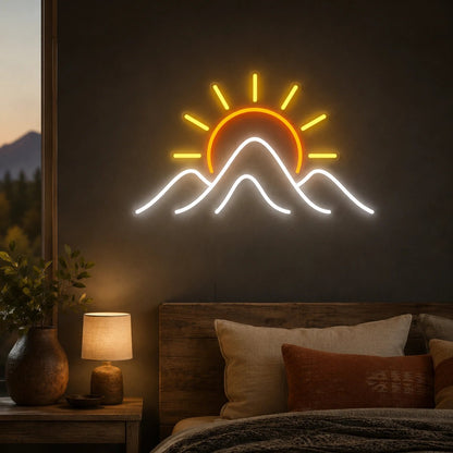 Sunset Over Mountains LED Neon Sign - Shineneon