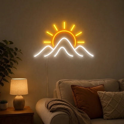 Sunset Over Mountains LED Neon Sign - Shineneon