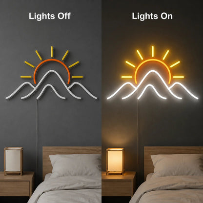 Sunset Over Mountains LED Neon Sign - Shineneon