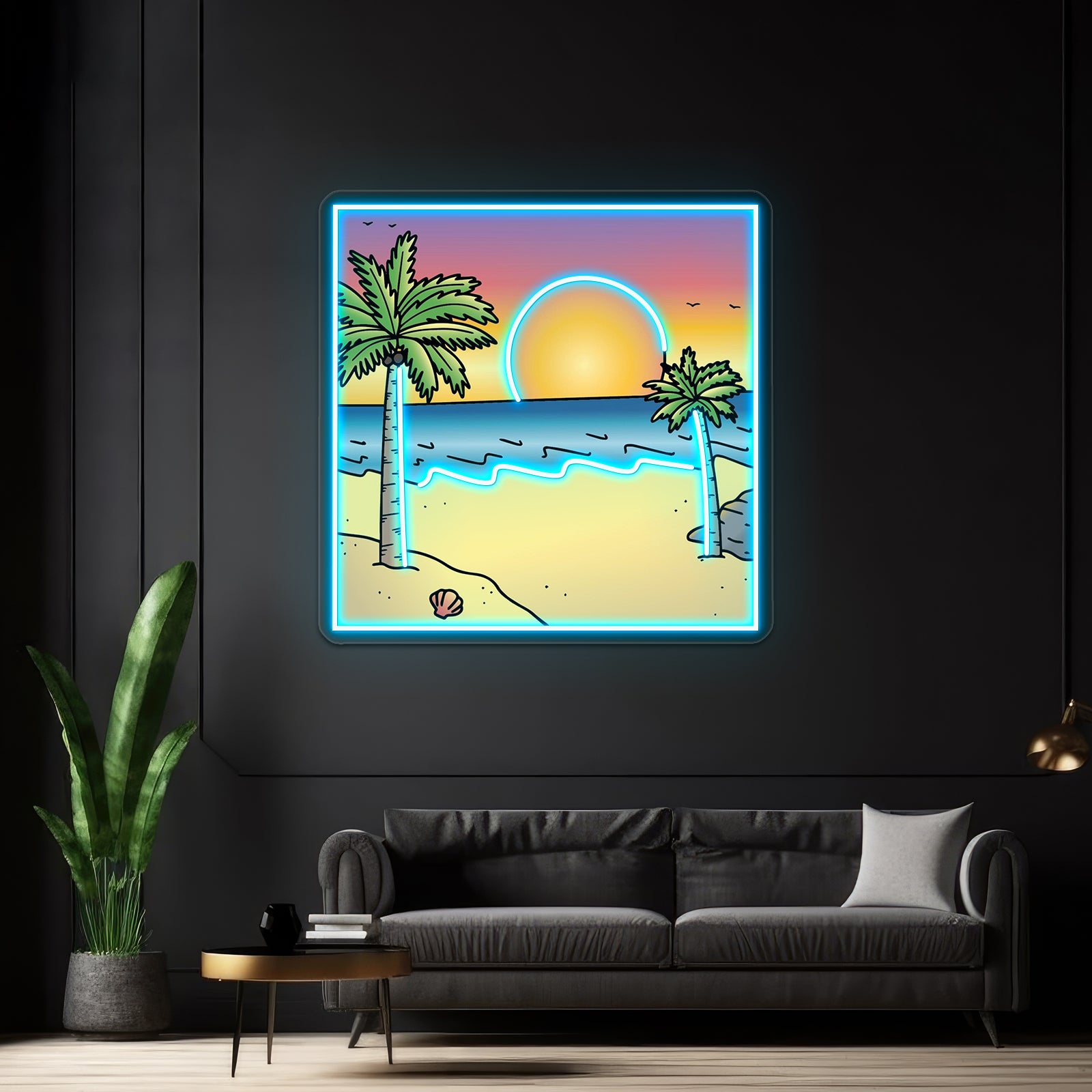 Sunset Polaroid Picture Beach Aesthetic Vsco Neon Sign Artwork For Wedding | Shineneon