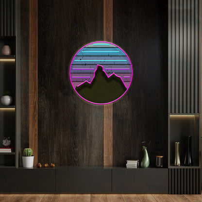 Sunset Wall Art Led Uv Led Neon Sign Purple Sunset Art Decor | Shineneon