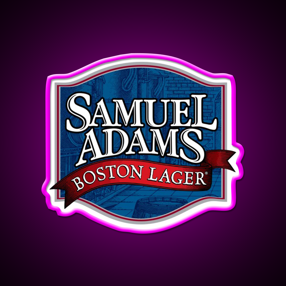 Sunset Warms The Samuel Adams Beer Bar Decor Led Neon Sign Rgb Color - Neon sign mounted on wall in room