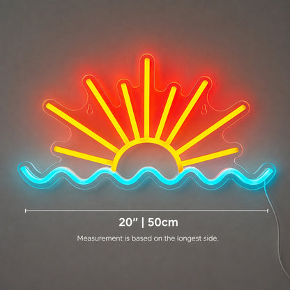 Sunset Wave Beach Neon Sign LED Neon Sign size image