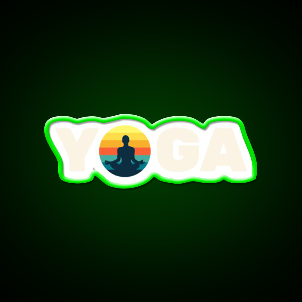 Sunset Yoga Led Neon Sign For Wellness Space Rgb Color