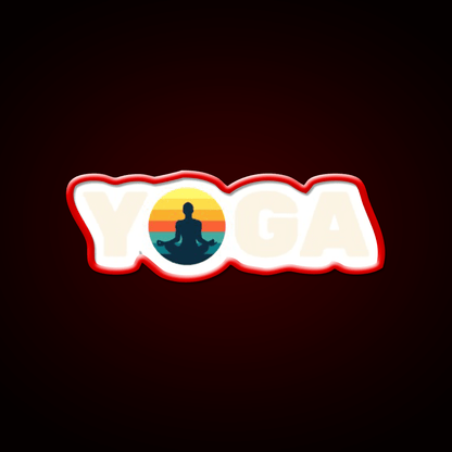 Sunset Yoga Led Neon Sign For Wellness Space Rgb Color - Shineneon