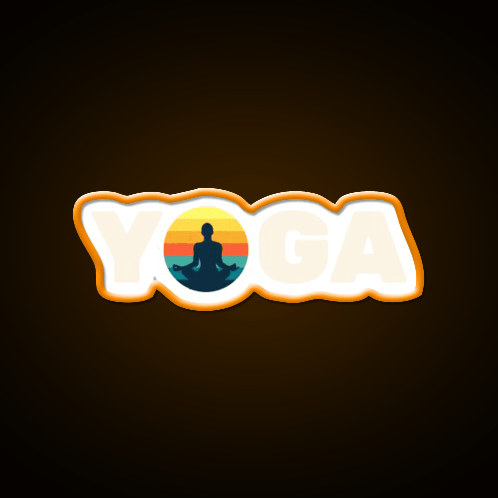 Sunset Yoga Led Neon Sign For Wellness Space Rgb Color - Shineneon