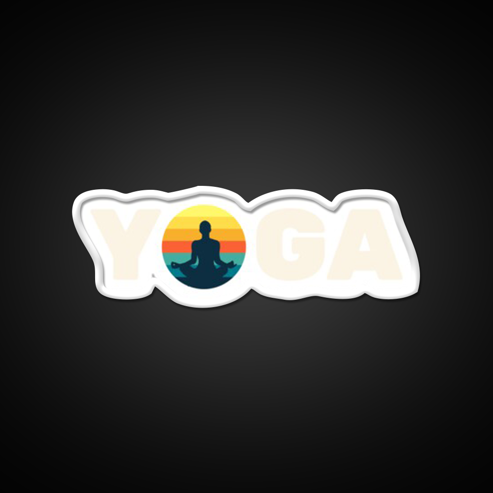 Sunset Yoga Led Neon Sign For Wellness Space Rgb Color