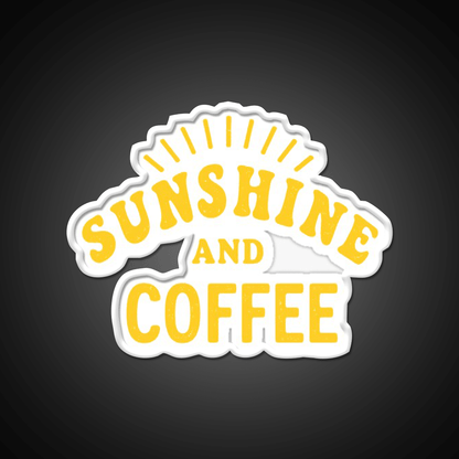 Sunshine And Coffee Start Your Day Right Led Neon Sign Espresso Bar Art Rgb Color - Shineneon