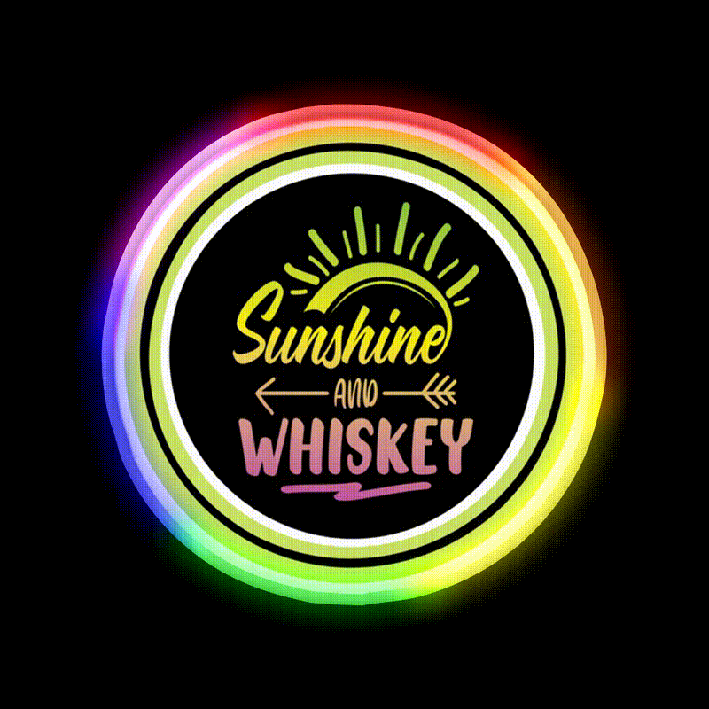 Sunshine And Whiskey Drink Bar Led Neon Sign Rgb Color
