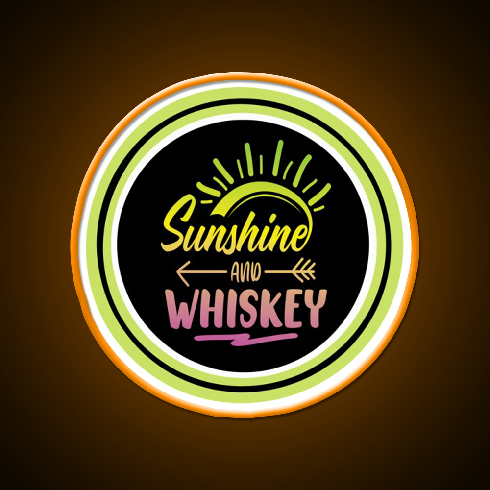 Sunshine And Whiskey Drink Bar Led Neon Sign Rgb Color