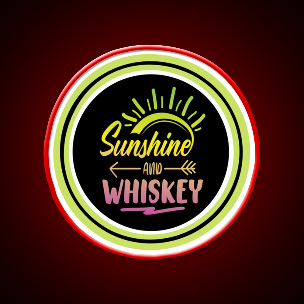 Sunshine And Whiskey Drink Bar Led Neon Sign Rgb Color
