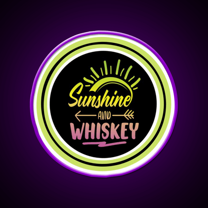 Sunshine And Whiskey Drink Bar Led Neon Sign Rgb Color - Shineneon