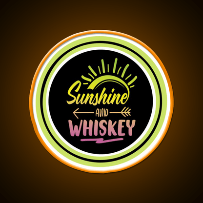 Sunshine And Whiskey Drink Bar Led Neon Sign Rgb Color - Shineneon