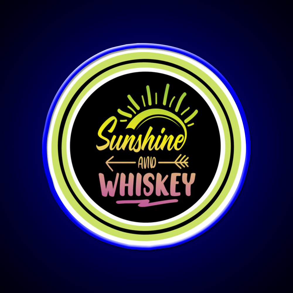Sunshine And Whiskey Drink Bar Led Neon Sign Rgb Color - Shineneon