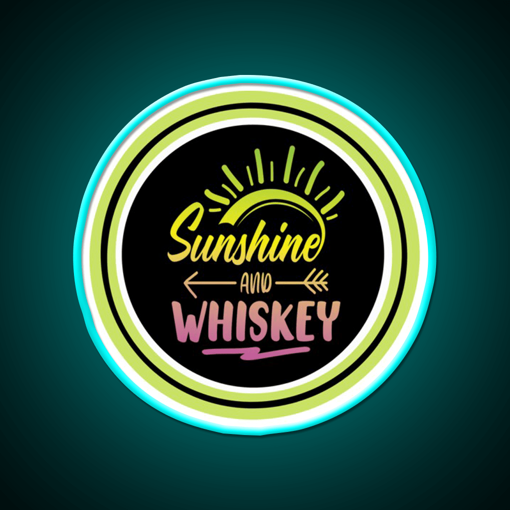 Sunshine And Whiskey Drink Bar Led Neon Sign Rgb Color - Shineneon